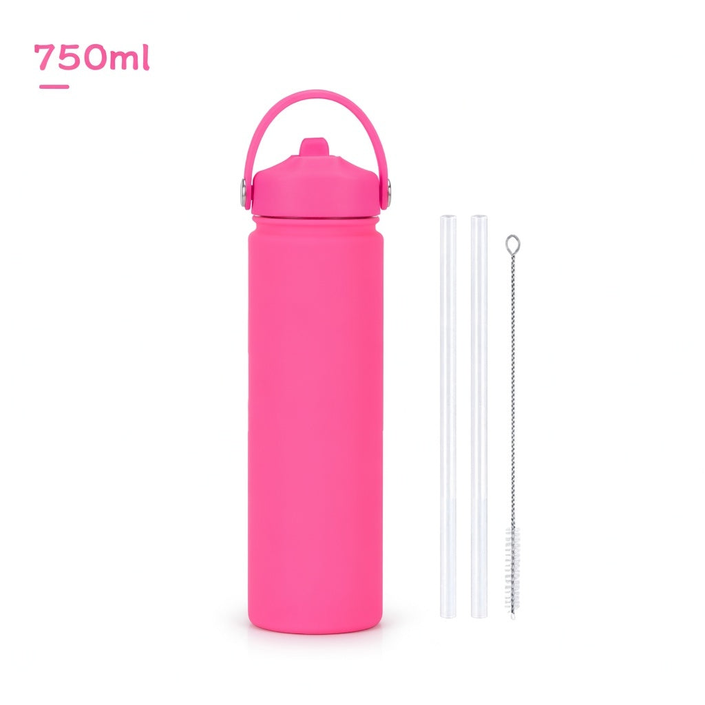 Wide Mouth Straw Lid Bottle 25oz