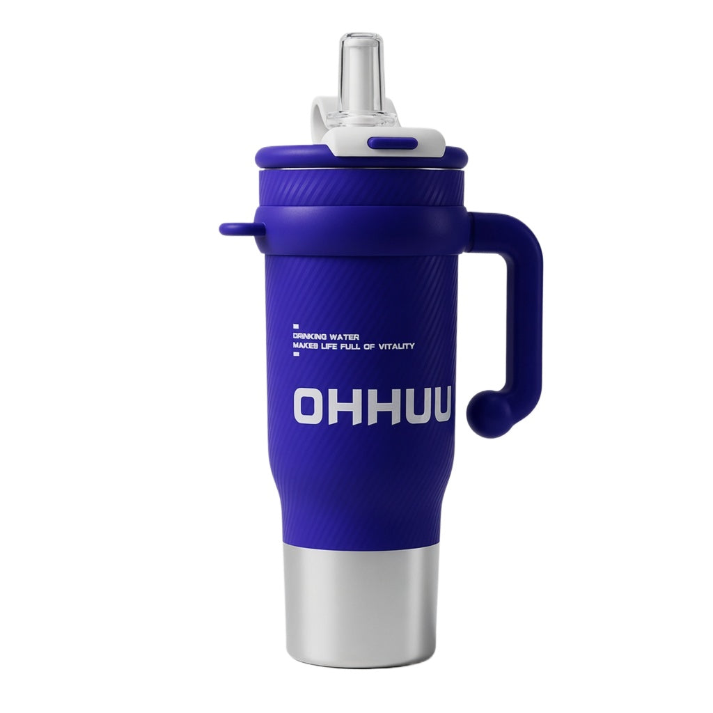 Insulated Handled Tumbler with Dual-Mode Lid 40oz