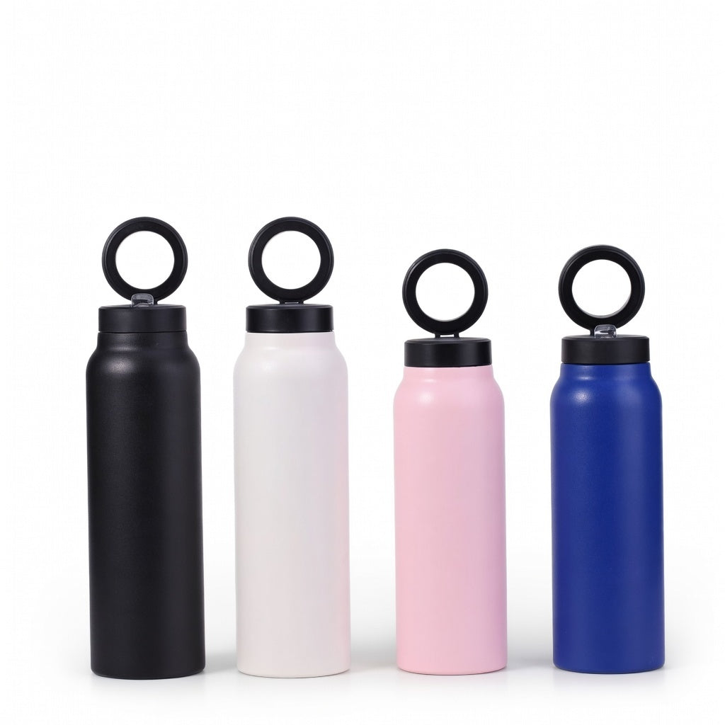 Magnetic Lid Phone Holder Water Bottle