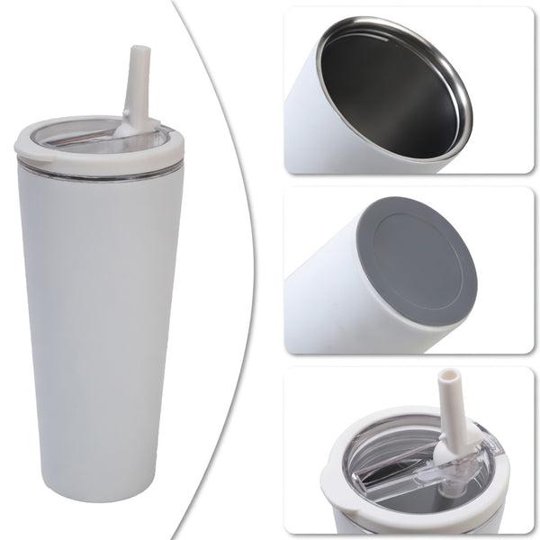Integrated Ring Handle Straw Tumbler