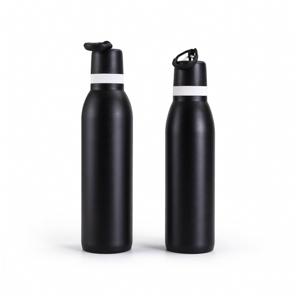 Dual-Drinking Lid Insulated Water Bottle