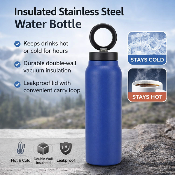 Magnetic Lid Phone Holder Water Bottle