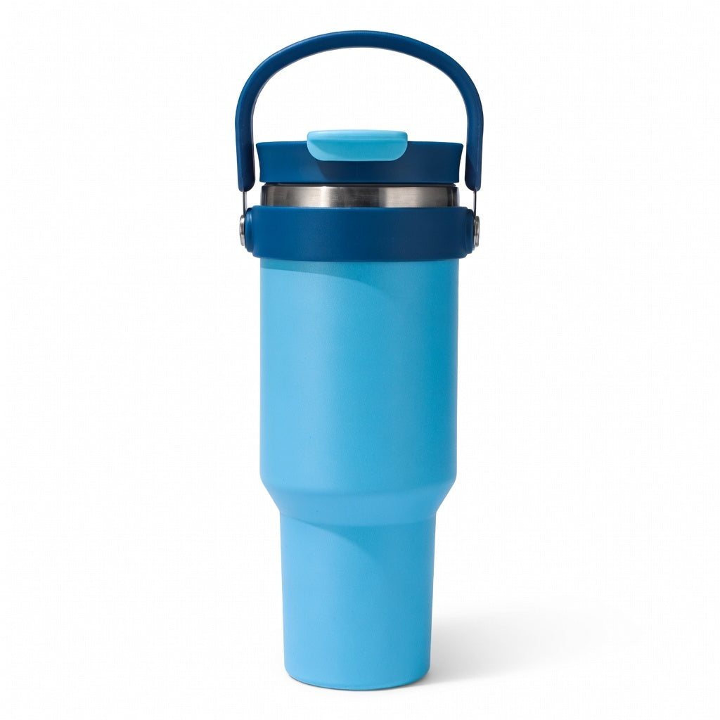 Handled Dual-Drink Travel Tumbler 40oz