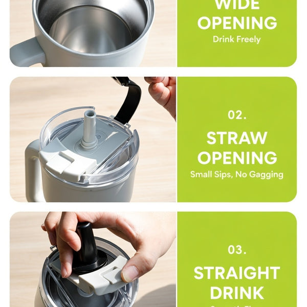 Matte Handled Straw Lid Travel Tumbler 25oz