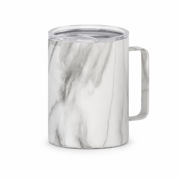 Marble Handled Insulated Coffee Mug 12oz