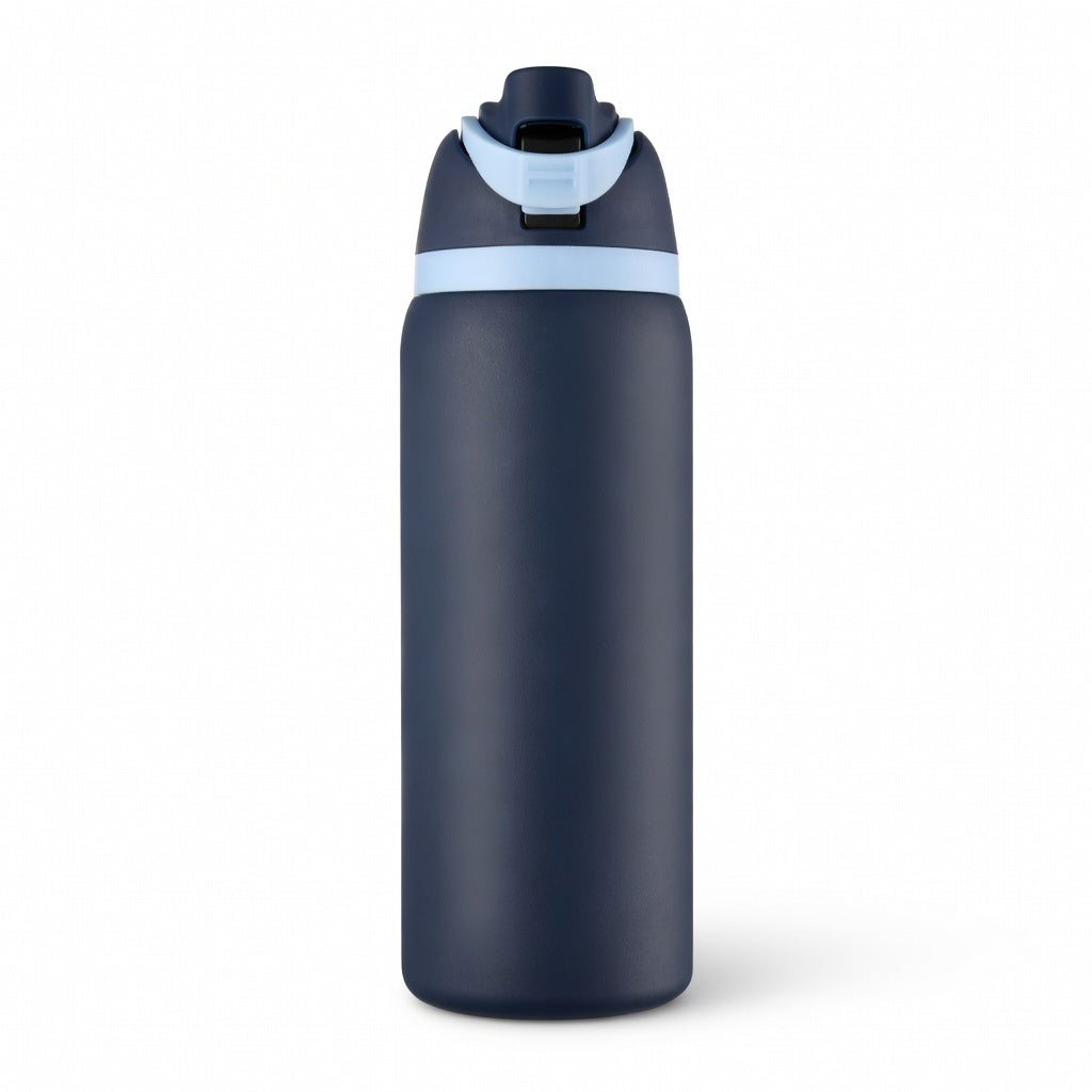 Push-Button Pop Lid Insulated Water Bottle