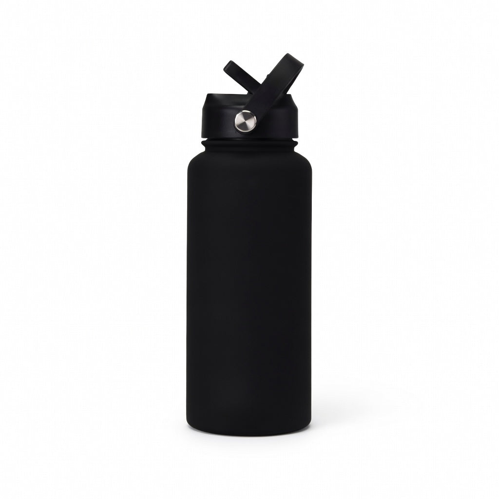 Matte Straw Lid Insulated Bottle