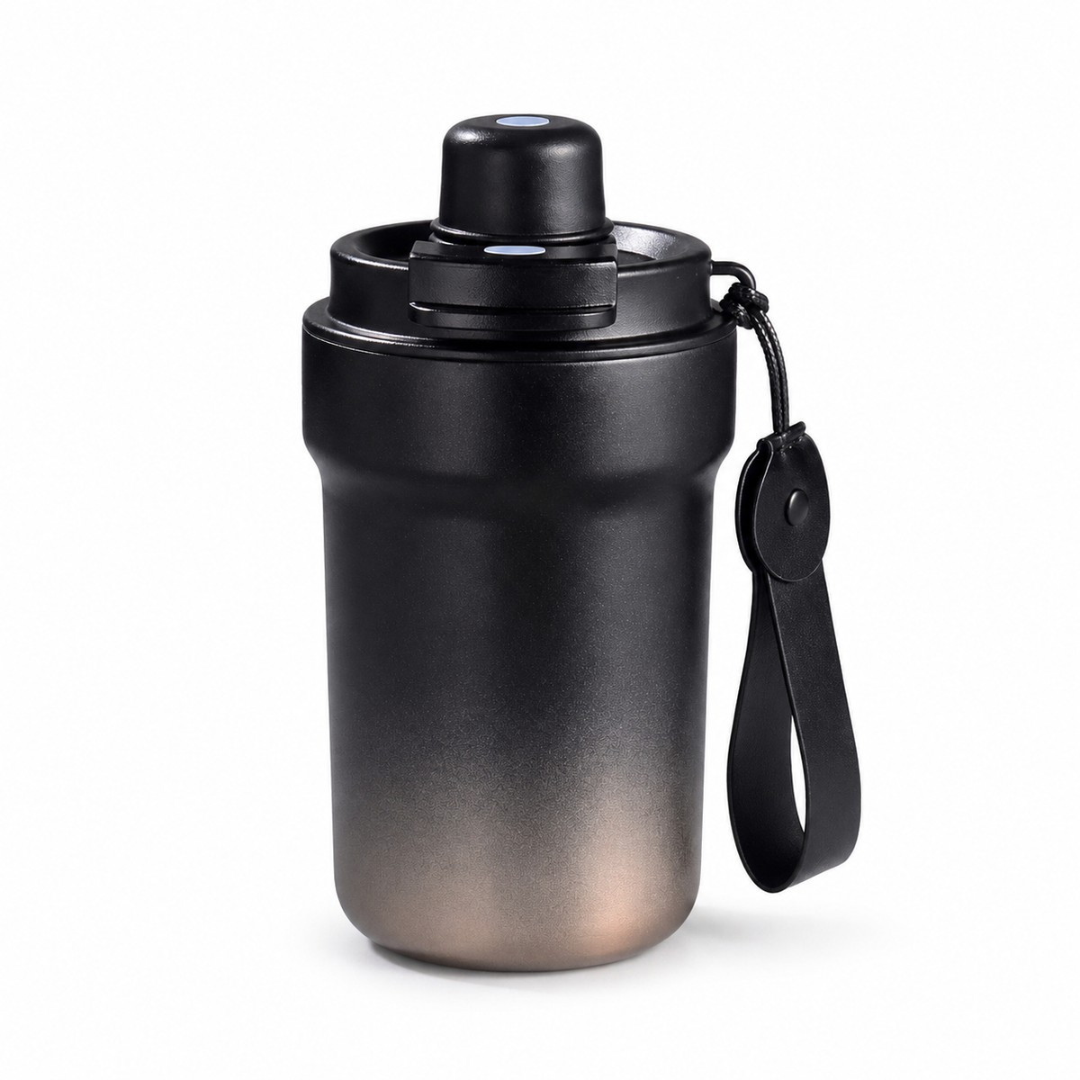 Dual-Drink Insulated Coffee Tumbler with Handle