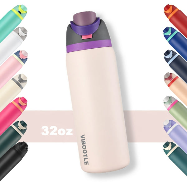 Push-Button Pop Lid Insulated Water Bottle