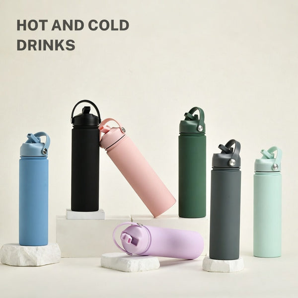 Wide Mouth Straw Lid Bottle 25oz