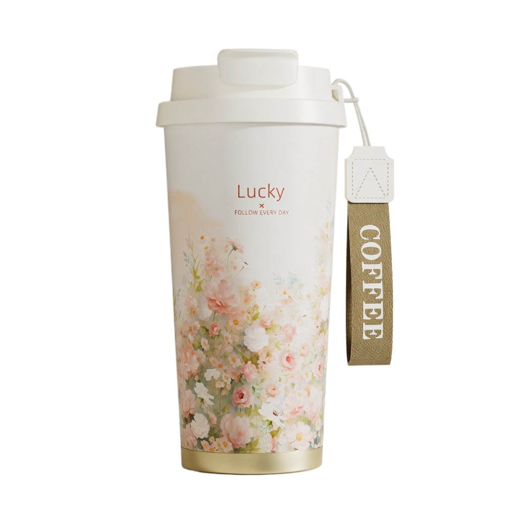 Ceramic Lined Dual-Sip Insulated Coffee Tumbler 18oz