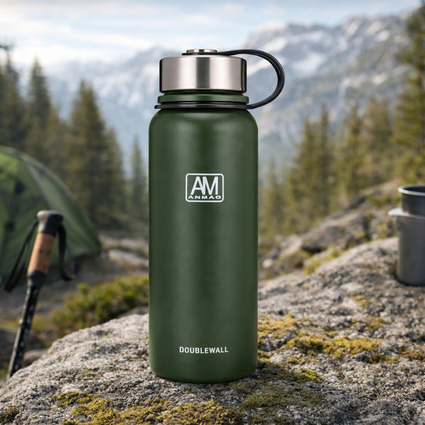 Wide Mouth Carry Handle Insulated Bottle