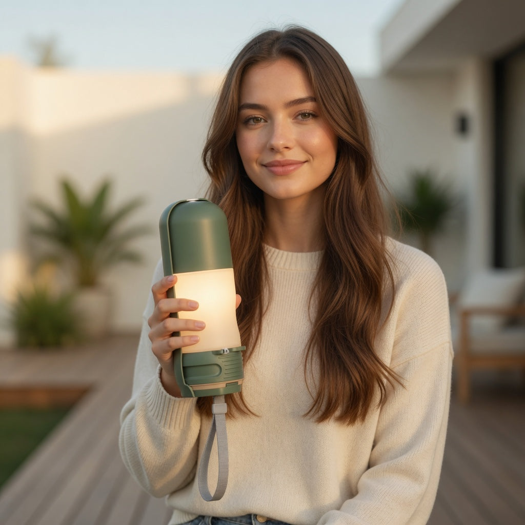 Multifunctional LED Light Pet Travel Bottle 12oz
