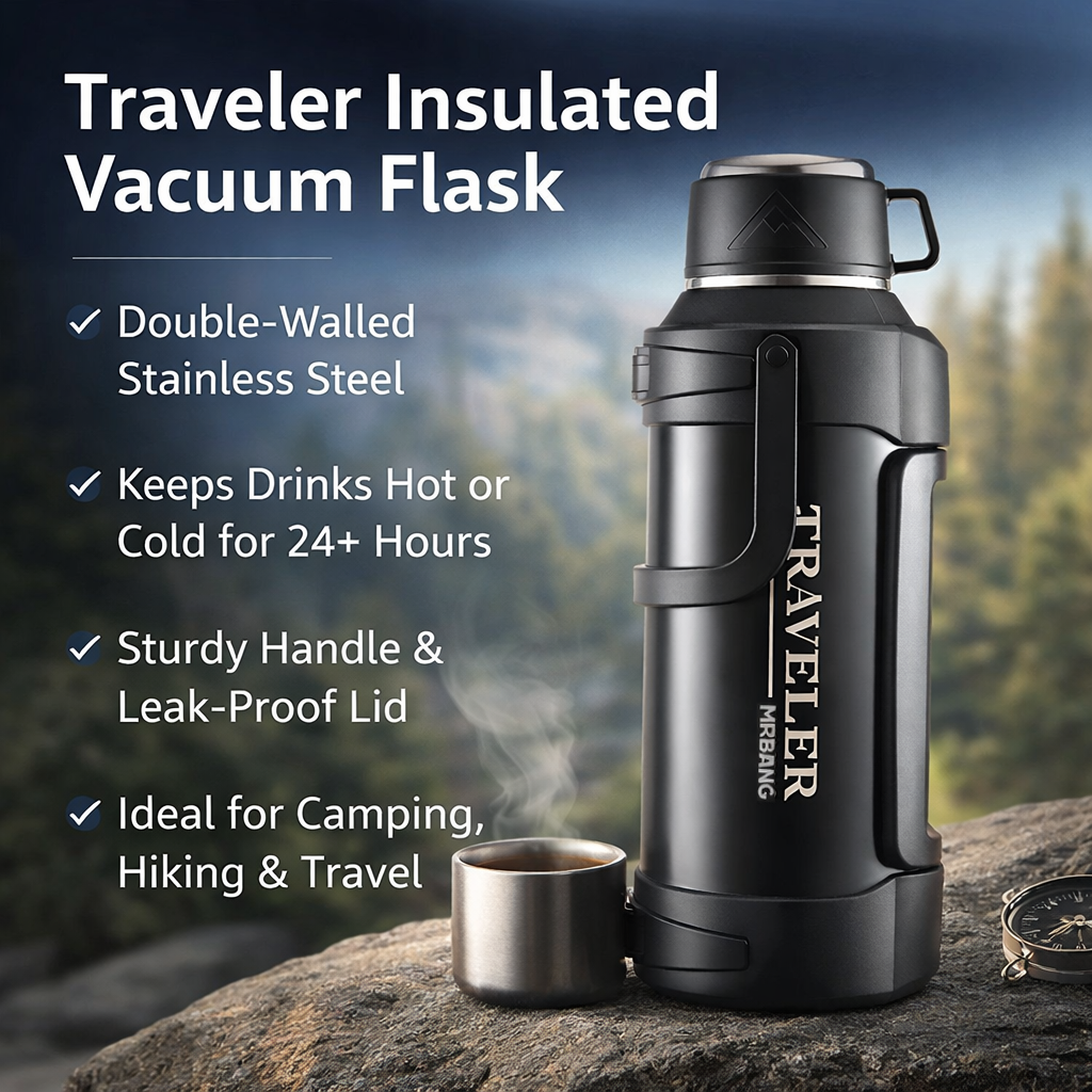Heavy-Duty Carry Handle Outdoor Bottle 40oz
