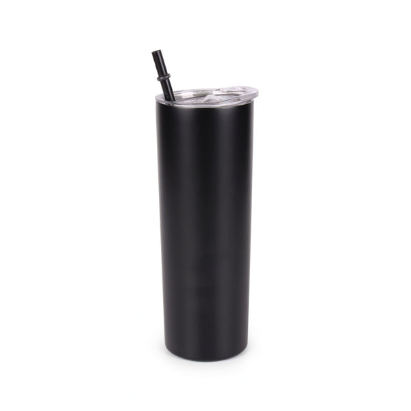 Powder Coated Skinny Straw Tumbler