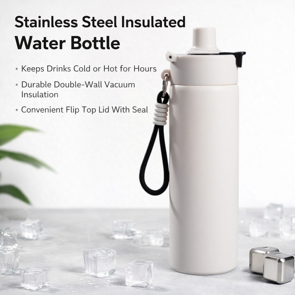Matte Dual-Drinking Sports Water Bottle 20oz