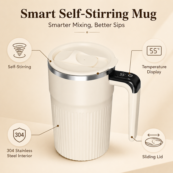 Electric Stirring Coffee Mug 14oz