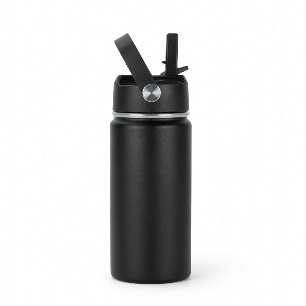 Straw Lid Insulated Water Bottle with Carry Handle