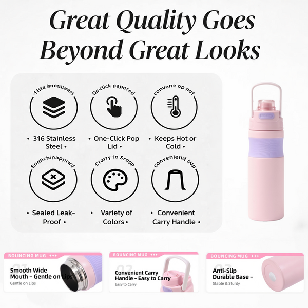 Carry Handle Insulated Sports Bottle 20oz