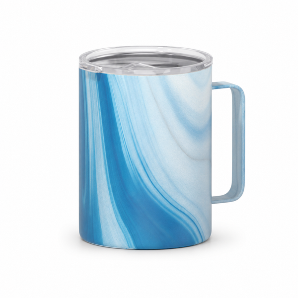 Marble Handled Insulated Coffee Mug 12oz