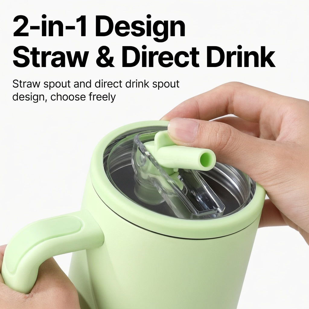 Insulated Handled Straw Tumbler