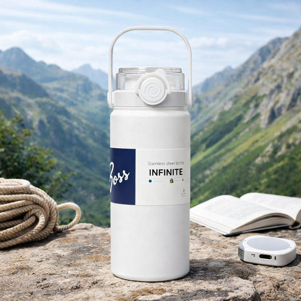Large Capacity Dual-Drink Water Bottle with Integrated Handle