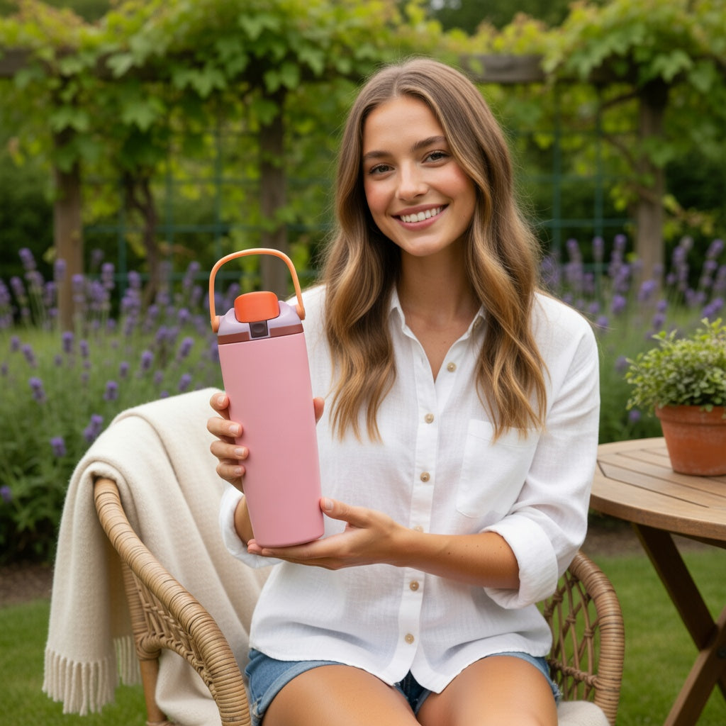 Multi-Sip Carry Handle Insulated Water Bottle