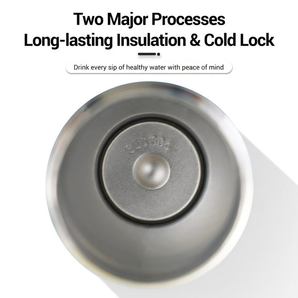 Slim Waist Straw Lid Insulated Bottle