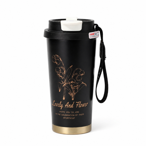 Lily of the Valley Triple-Lid Coffee Tumbler 18oz