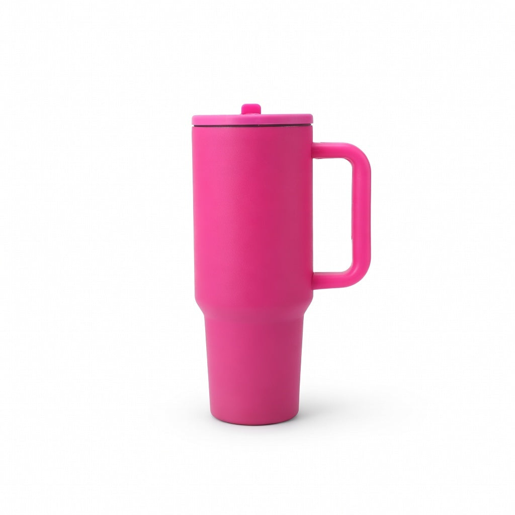 Insulated Handled Straw Tumbler