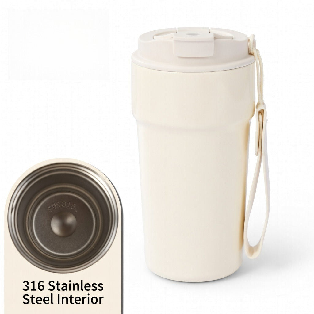 Ceramic Lined Dual-Drink Travel Tumbler 18oz