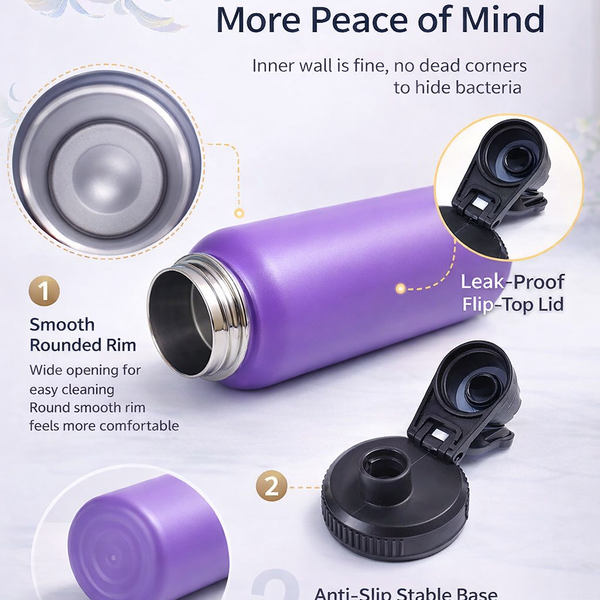 Carry Handle Insulated Outdoor Water Bottle