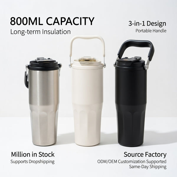 Ceramic Coated Carry Handle Tumbler 27oz