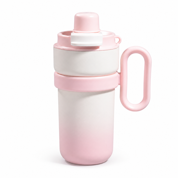 Dual-Drink Insulated Coffee Tumbler with Handle