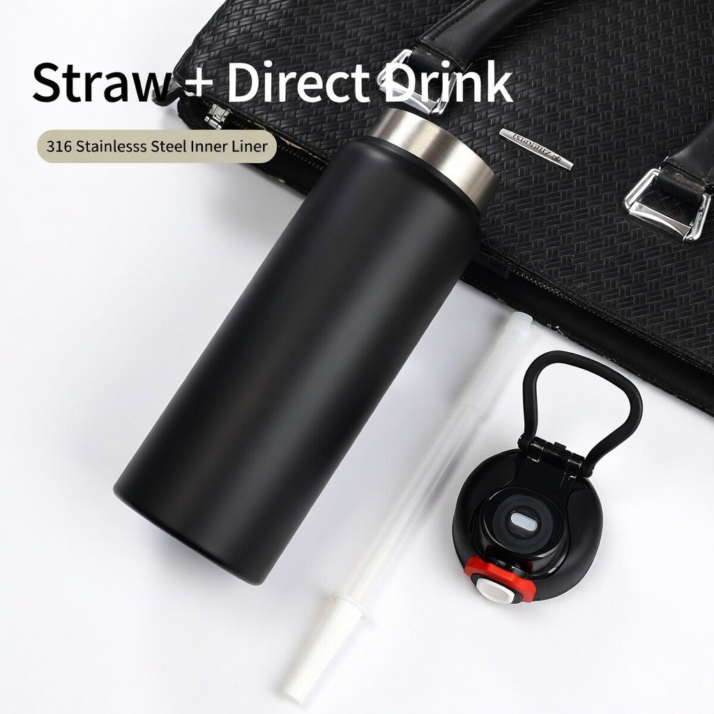 Straw Lid Sports Water Bottle 27oz