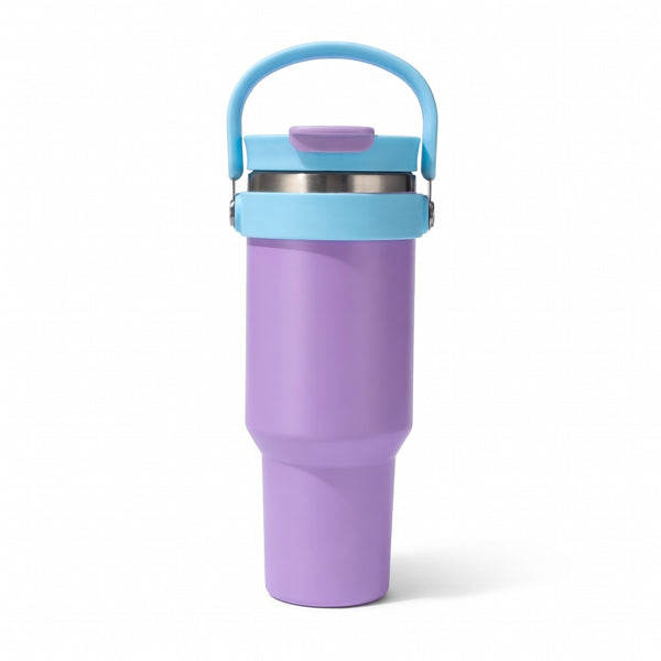 Handled Dual-Drink Travel Tumbler 40oz