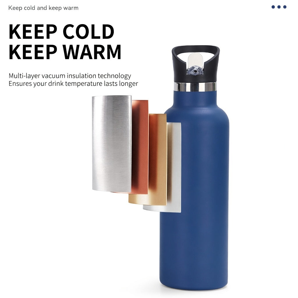 Wide Mouth Insulated Water Bottle with Carry Handle