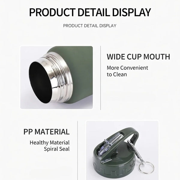 Insulated Straw Lid Water Bottle