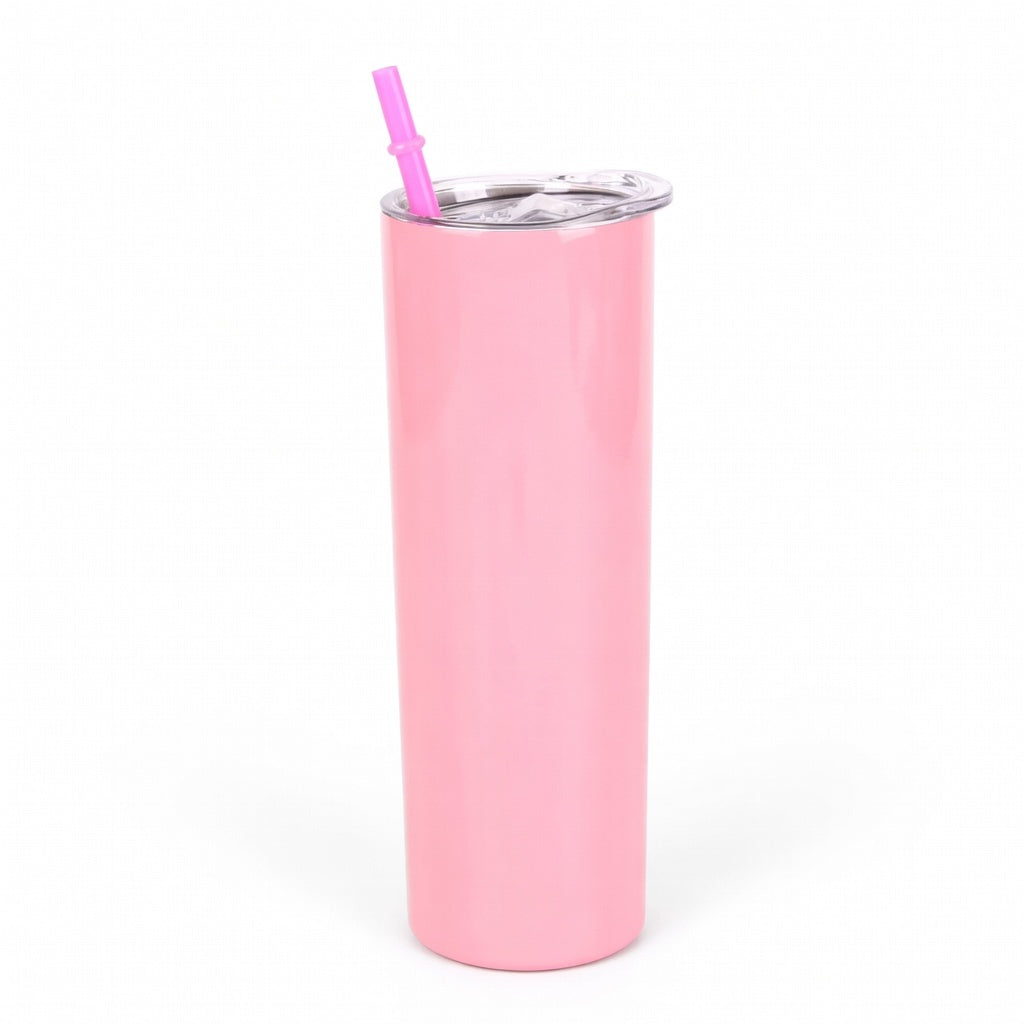 Powder Coated Skinny Straw Tumbler