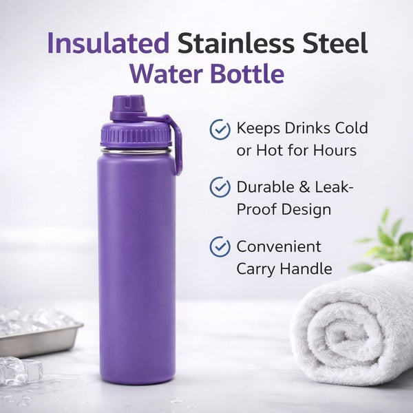 Carry Handle Insulated Outdoor Water Bottle