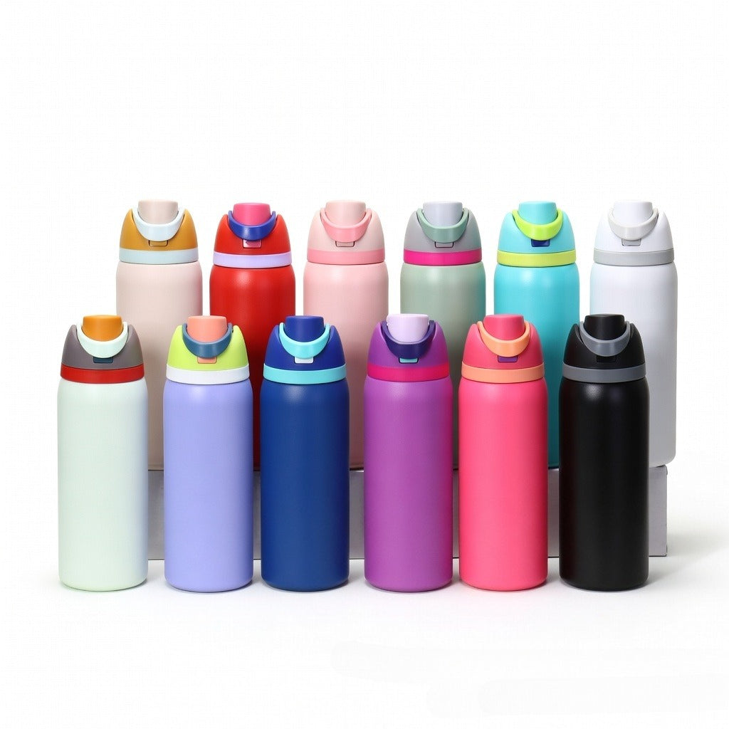 Insulated Dual-Drink Water Bottle with Carry Handle