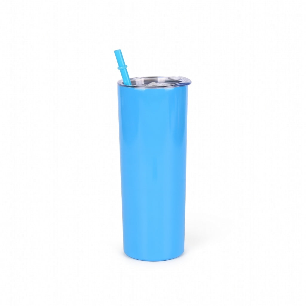 Powder Coated Skinny Straw Tumbler