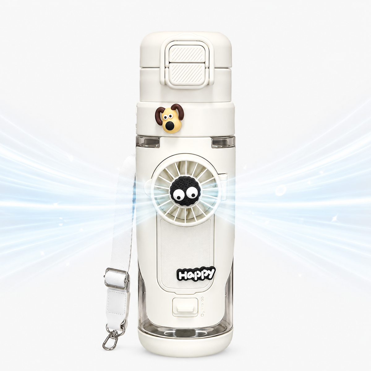 Misting Fan Portable Water Bottle with Carry Strap