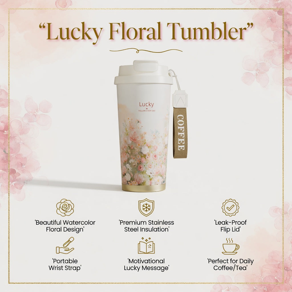 Ceramic Lined Dual-Sip Insulated Coffee Tumbler 18oz