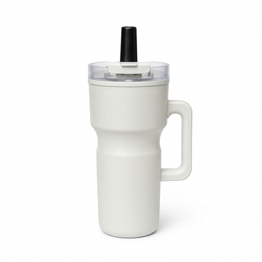 Matte Handled Straw Lid Travel Tumbler 25oz