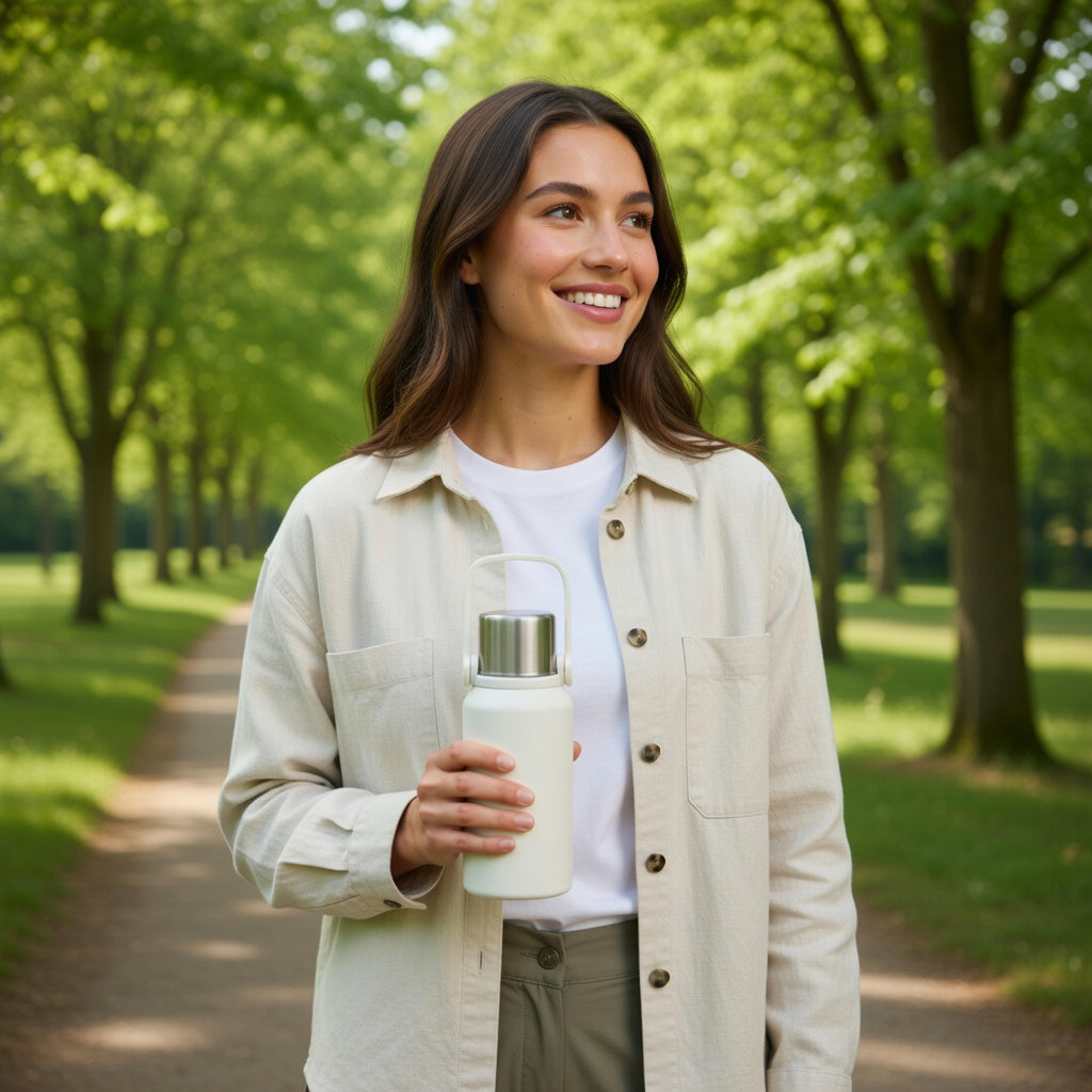 316L Stainless Steel Outdoor Water Bottle with Carry Handle