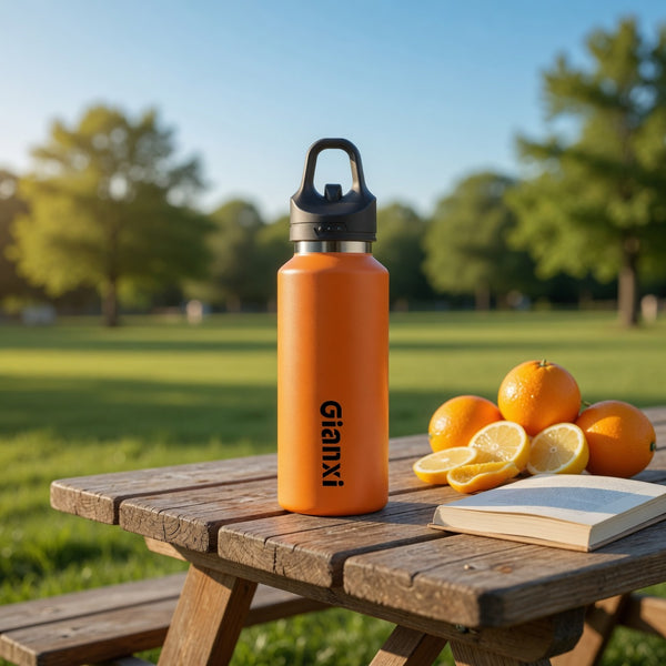 One-Click Wide Mouth Carry Handle Water Bottle