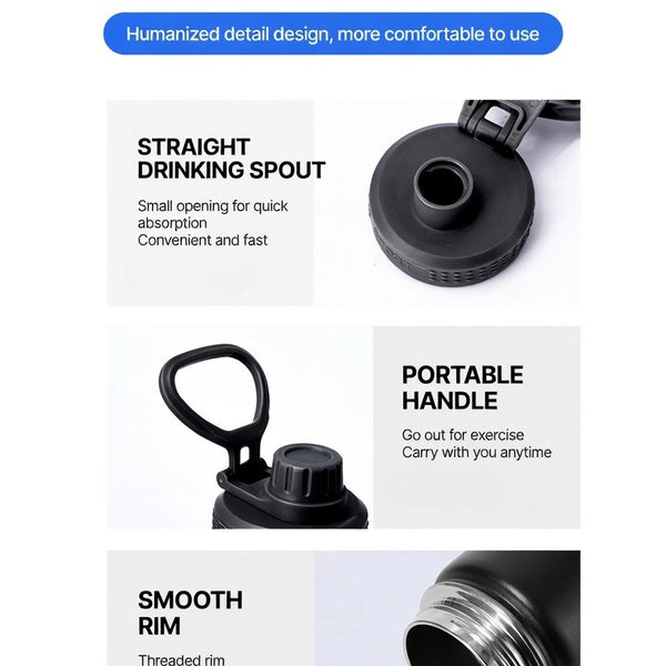 Wide Mouth Carry Handle Insulated Bottle