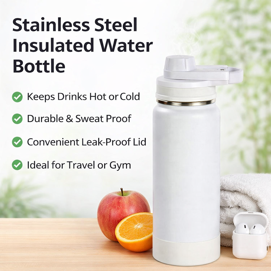 Carry Handle Insulated Spout Water Bottle