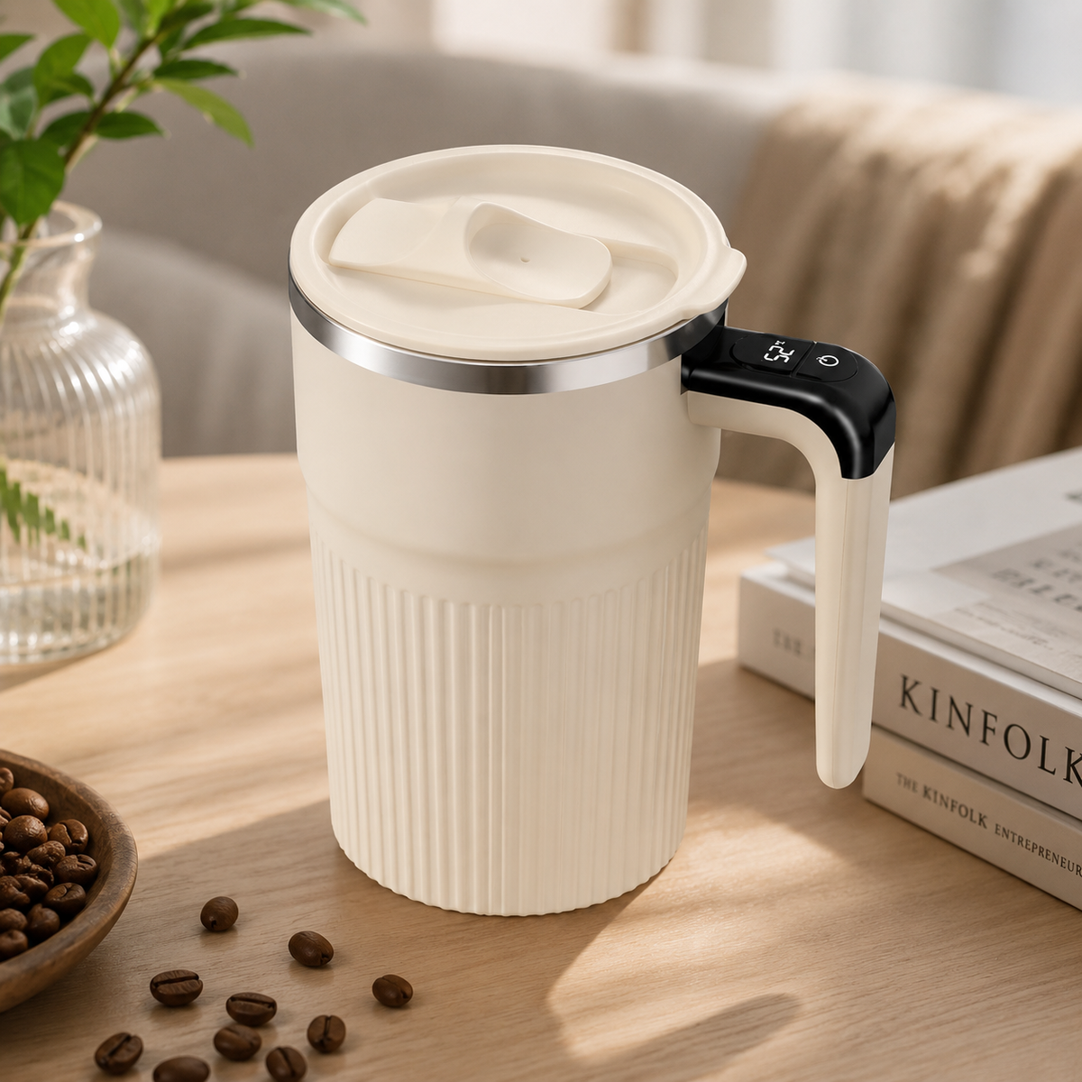 Electric Stirring Coffee Mug 14oz